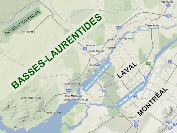 map of Basses-Laurentides, Quebec