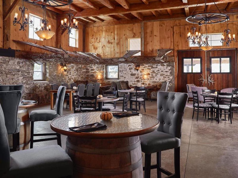 The Small Barn is where seasonal indoor restaurant is located