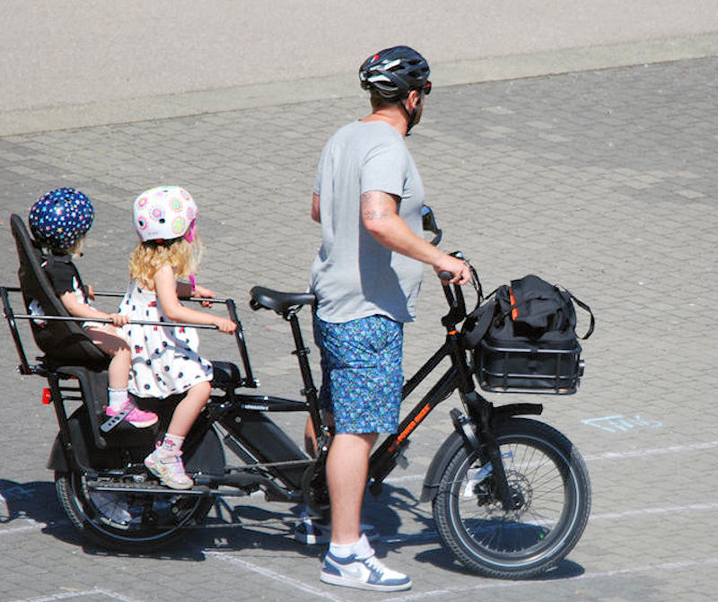 One Bike two Children photo by Robert A Bell